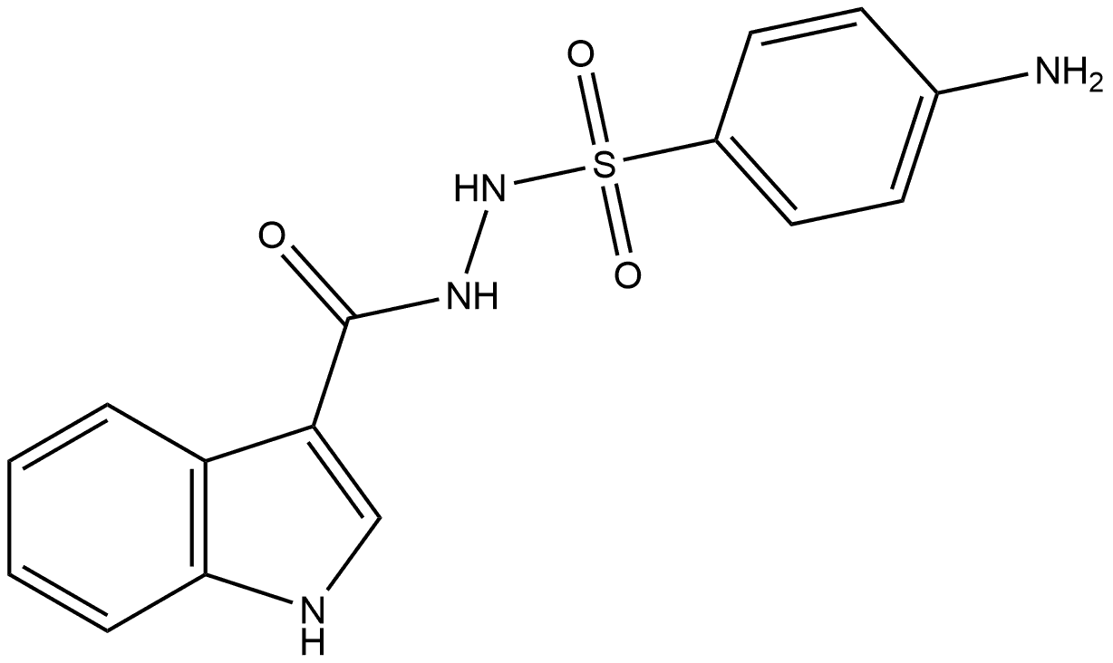 4-amino-N'-(1H-indole-3-carbonyl)benzenesulfonohydrazide Structure