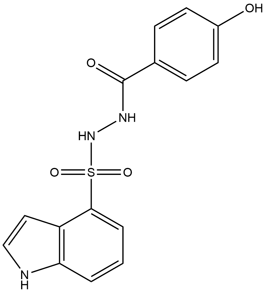 N′-(4-hydroxybenzoyl)-1H-indole-4-sulfonohydrazide Structure