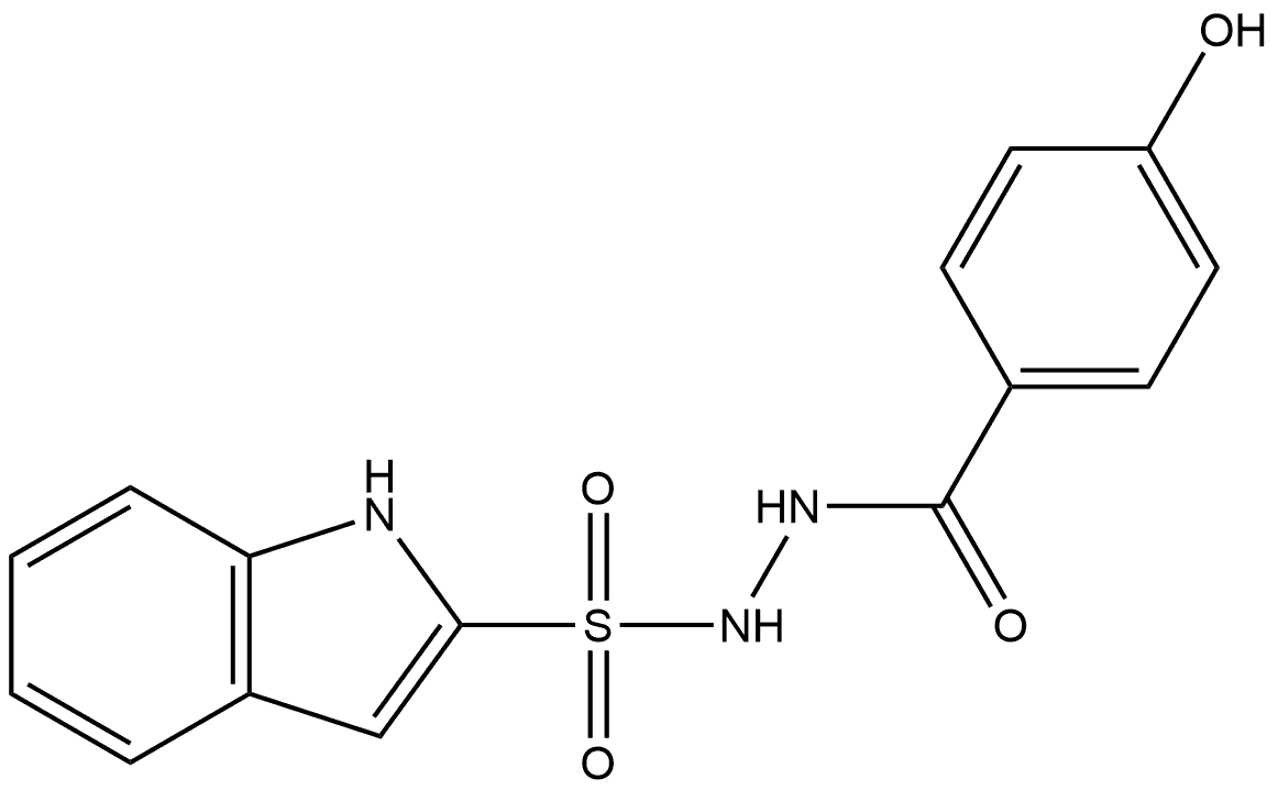 N'-(4-hydroxybenzoyl)-1H-indole-2-sulfonohydrazide Structure