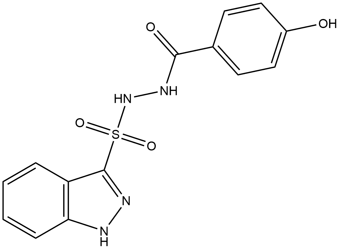 N'-(4-hydroxybenzoyl)-1H-indazole-3-sulfonohydrazide Structure