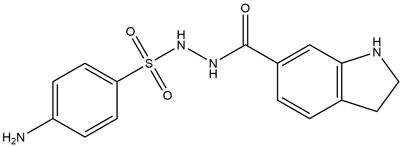 4-amino-N'-(indoline-6-carbonyl)benzenesulfonohydrazide Structure