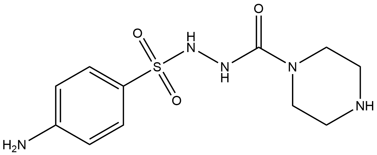 4-amino-N'-(piperazine-1-carbonyl)benzenesulfonohydrazide Structure