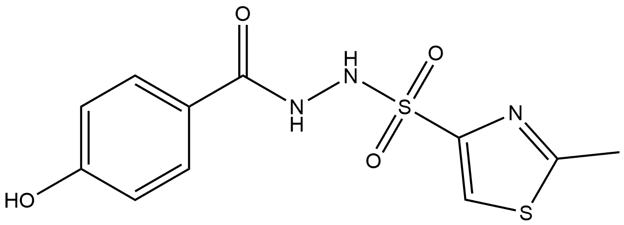 N'-(4-hydroxybenzoyl)-2-methylthiazole-4-sulfonohydrazide Structure