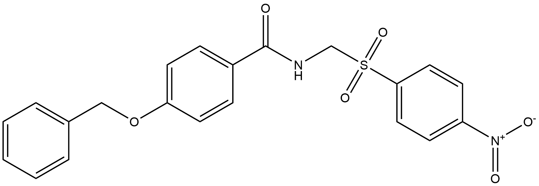 4-(benzyloxy)-N-(((4-nitrophenyl)sulfonyl)methyl)benzamide Structure