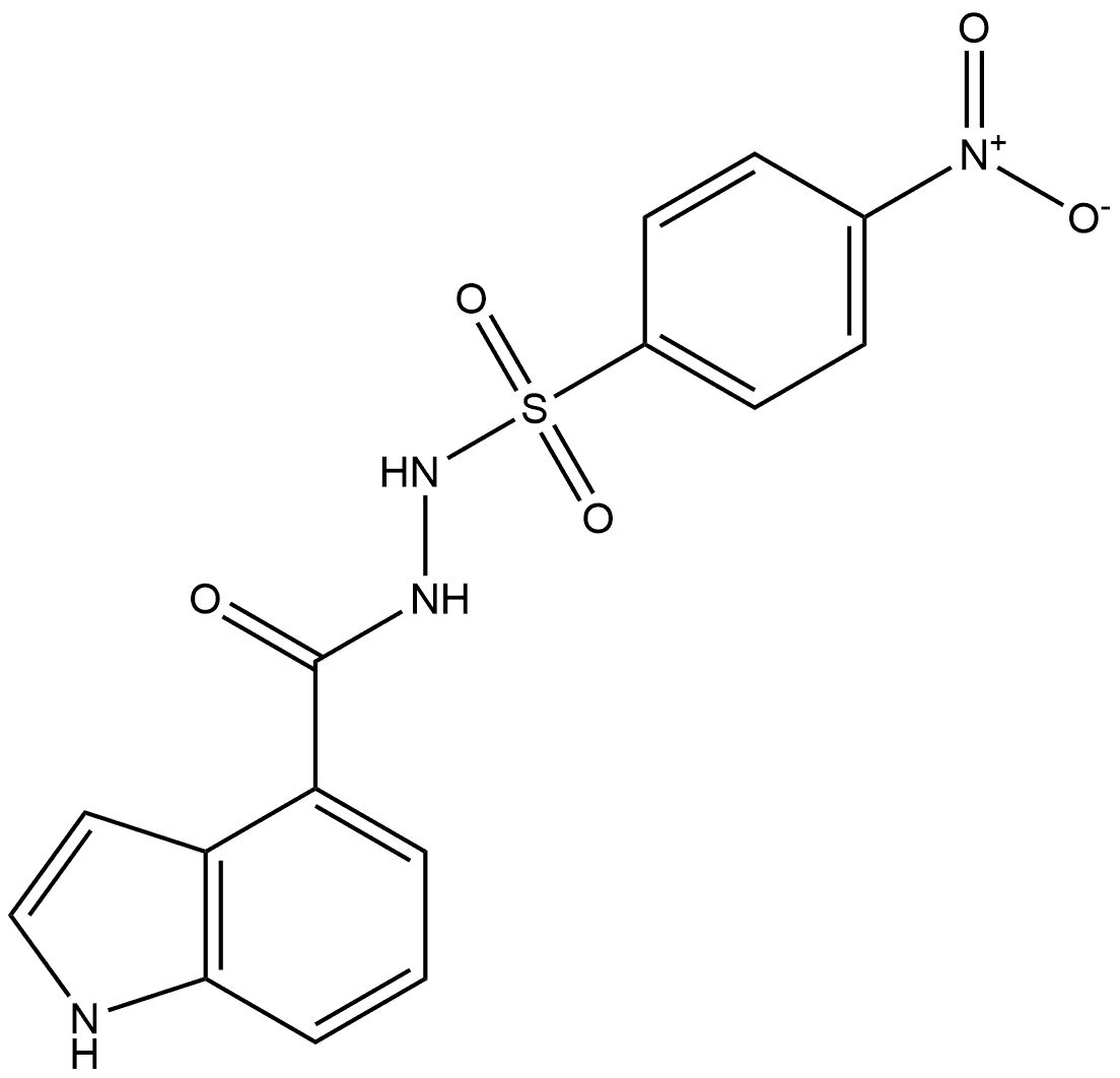 N′-(1H-indole-4-carbonyl)-4-nitrobenzenesulfonohydrazide Structure