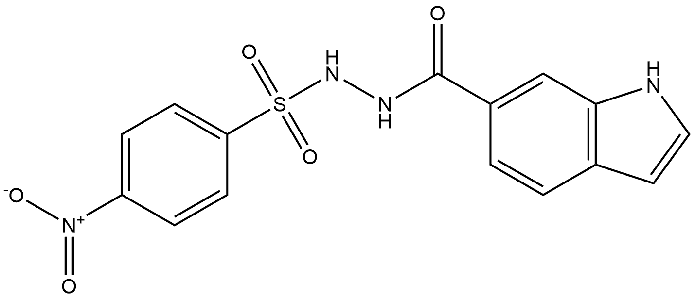 N'-(1H-indole-6-carbonyl)-4-nitrobenzenesulfonohydrazide Structure