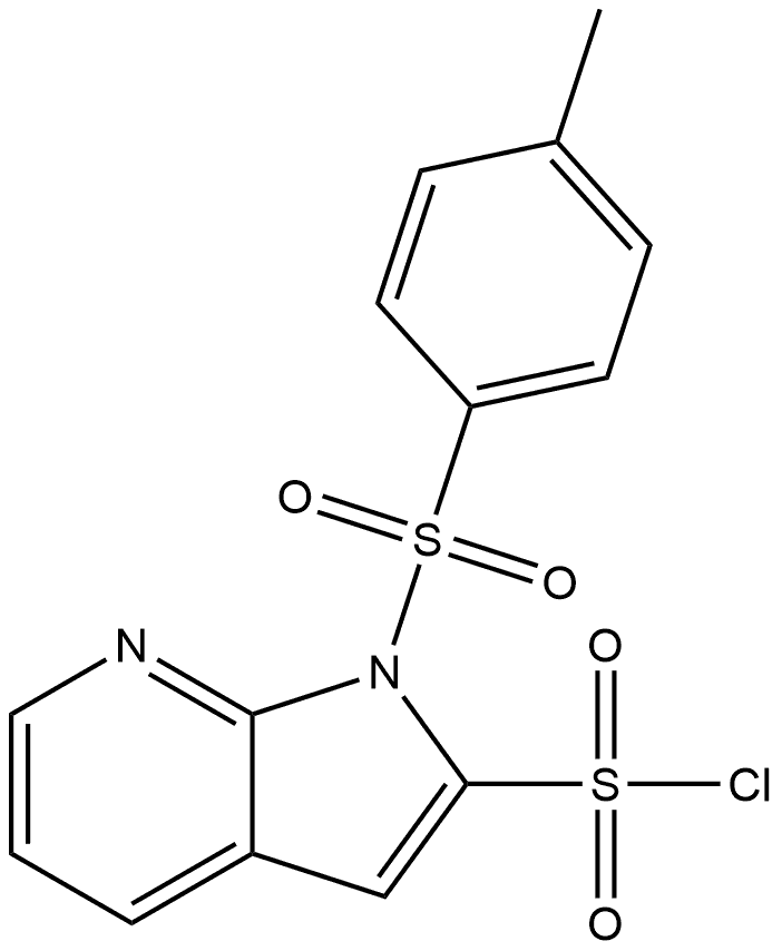 1-tosyl-1H-pyrrolo[2,3-b]pyridine-2-sulfonyl chloride Structure