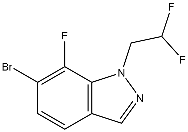 6-Bromo-1-(2,2-difluoroethyl)-7-fluoro-1H-indazole Structure