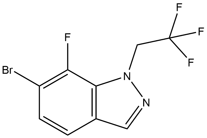 6-Bromo-7-fluoro-1-(2,2,2-trifluoroethyl)-1H-indazole 구조식 이미지