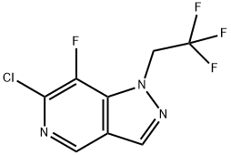 1H-Pyrazolo[4,3-c]pyridine, 6-chloro-7-fluoro-1-(2,2,2-trifluoroethyl)- Structure