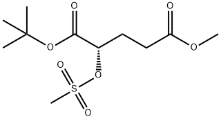 Pentanedioic acid, 2-[(methylsulfonyl)oxy]-, 1-(1,1-dimethylethyl) 5-methyl ester, (2S)- Structure