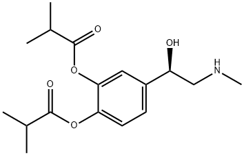 Propanoic acid, 2-methyl-, 1,1'-[4-[(1R)-1-hydroxy-2-(methylamino)ethyl]-1,2-phenylene] ester 구조식 이미지