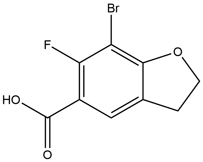 7-Bromo-6-fluoro-2,3-dihydro-5-benzofurancarboxylic acid 구조식 이미지