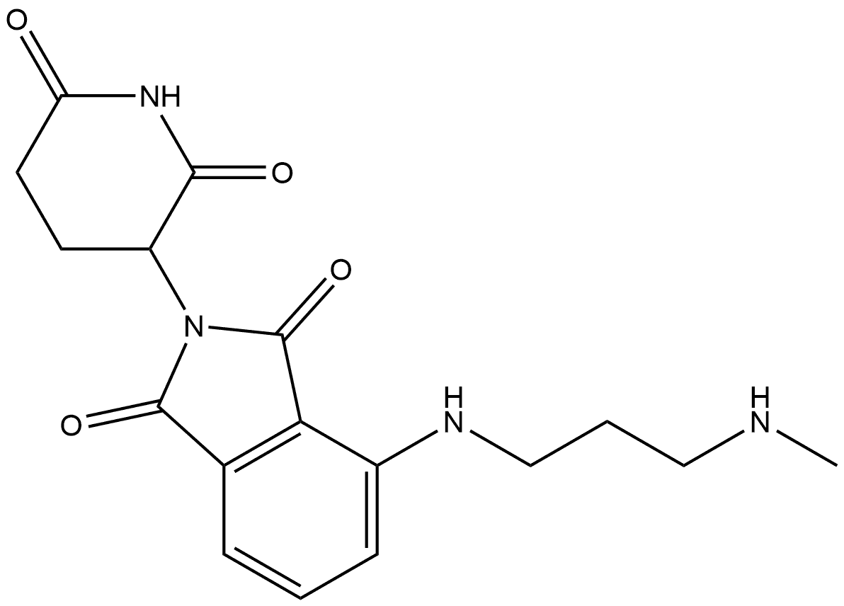 2-(2,6-Dioxo-3-piperidinyl)-4-[[3-(methylamino)propyl]amino]-1H-isoindole-1,3(2H)-dione Structure