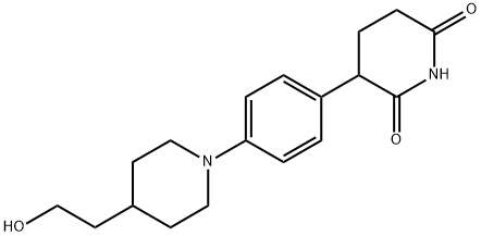 2,6-Piperidinedione, 3-[4-[4-(2-hydroxyethyl)-1-piperidinyl]phenyl]- Structure