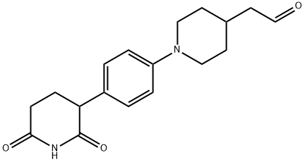 4-Piperidineacetaldehyde, 1-[4-(2,6-dioxo-3-piperidinyl)phenyl]- Structure