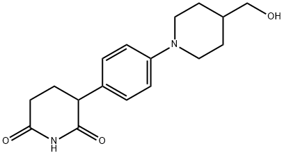 2,6-Piperidinedione, 3-[4-[4-(hydroxymethyl)-1-piperidinyl]phenyl]- 구조식 이미지