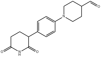 4-Piperidinecarboxaldehyde, 1-[4-(2,6-dioxo-3-piperidinyl)phenyl]- Structure