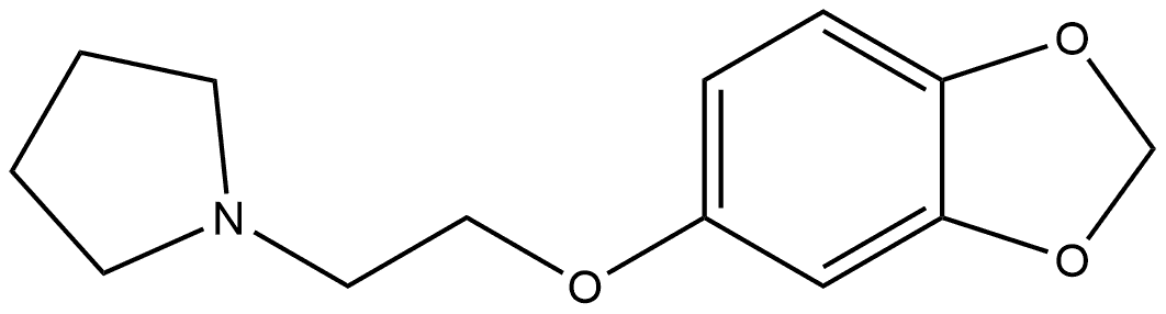 1-[2-(1,3-Benzodioxol-5-yloxy)ethyl]pyrrolidine Structure