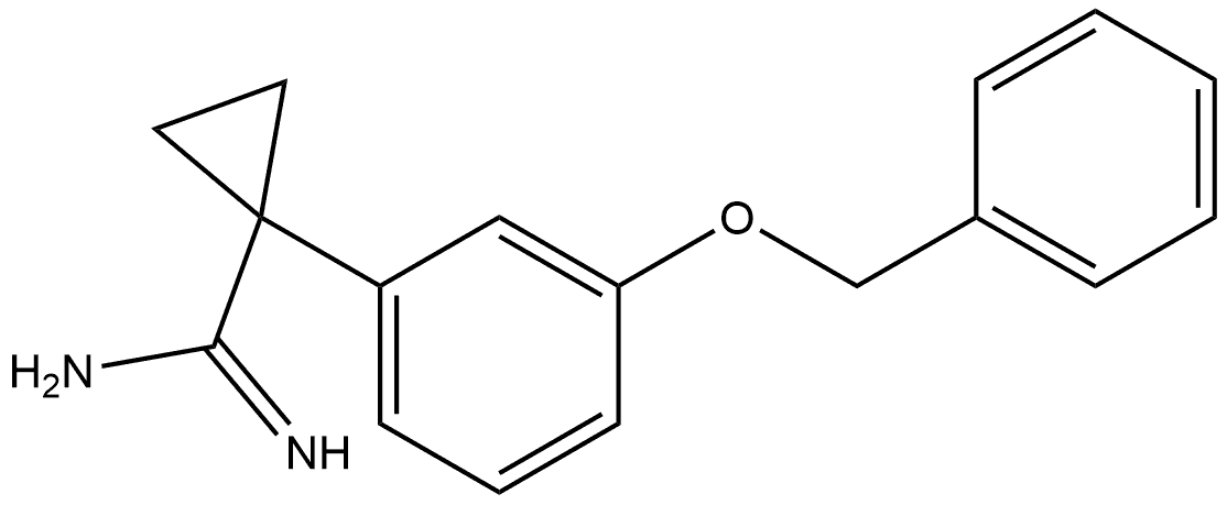 1-(3-(benzyloxy)phenyl)cyclopropane-1-carboximidamide Structure