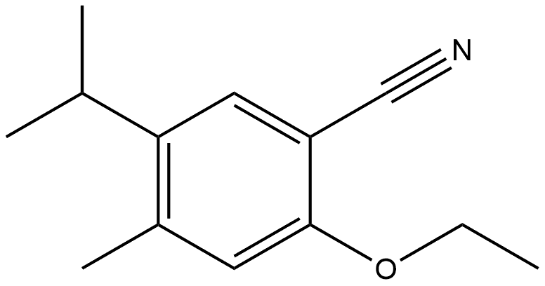 2-Ethoxy-4-methyl-5-(1-methylethyl)benzonitrile Structure