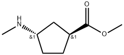 Cyclopentanecarboxylic acid,3-(methylamino)-,methyl ester,(1R,3R)-rel- Structure