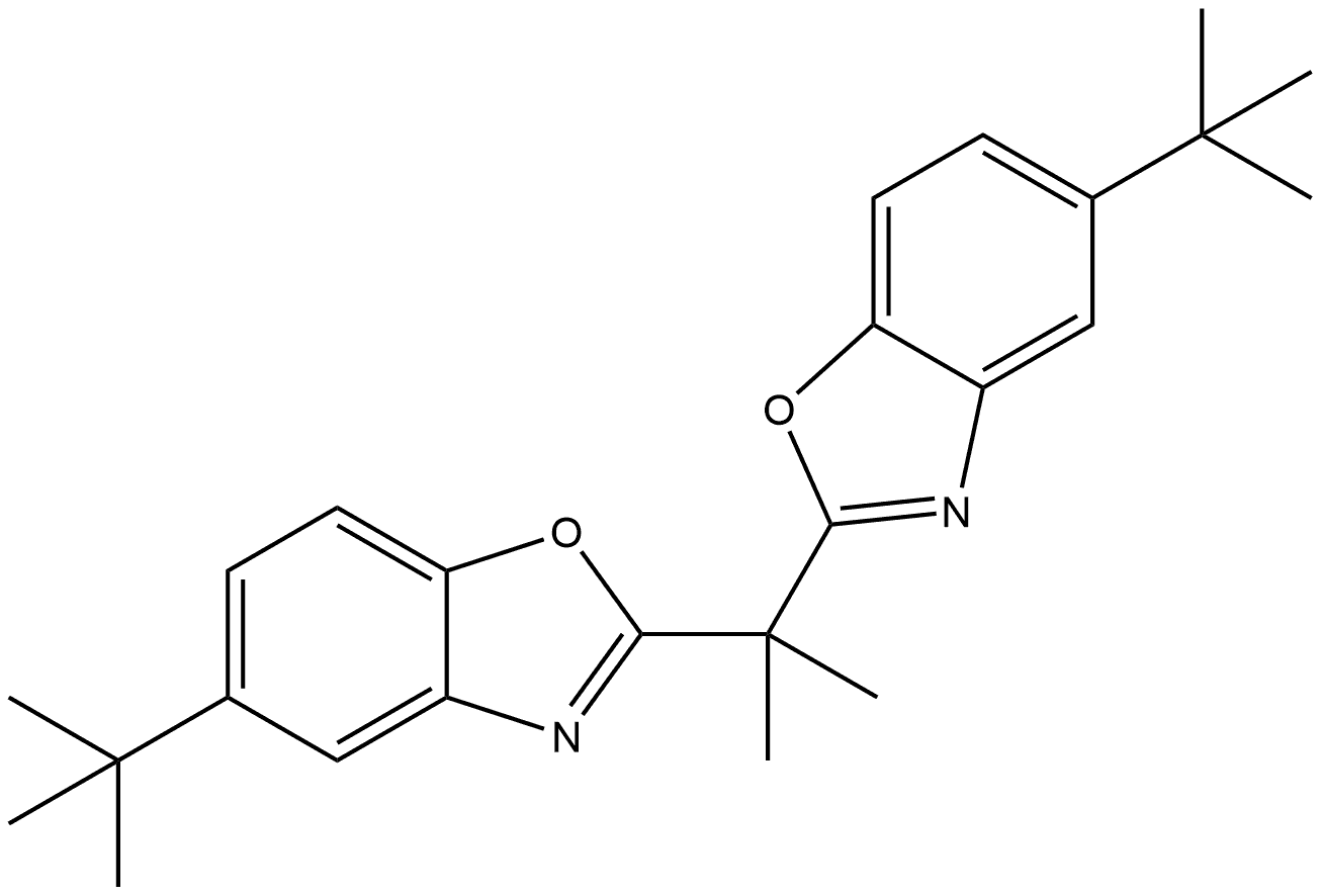 2,2'-(propane-2,2-diyl)bis(5-(tert-butyl)benzo[d]oxazole) Structure