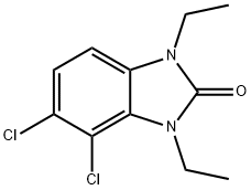 2H-Benzimidazol-2-one, 4,5-dichloro-1,3-diethyl-1,3-dihydro- Structure