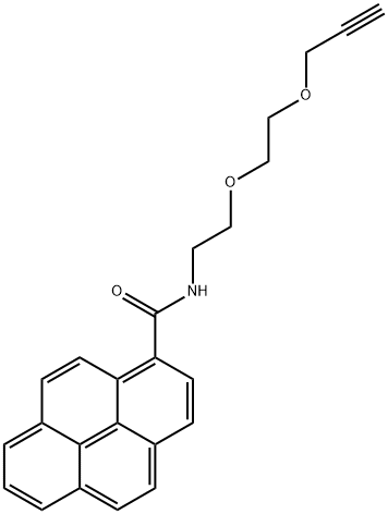 1-Pyrenecarboxamide, N-[2-[2-(2-propyn-1-yloxy)ethoxy]ethyl]- Structure