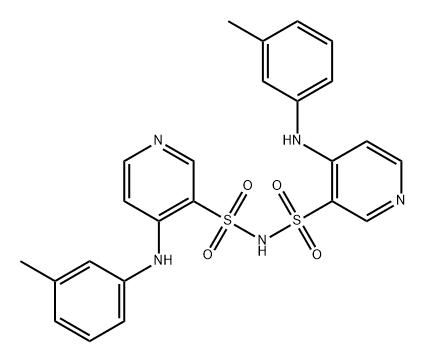 3-Pyridinesulfonamide, 4-[(3-methylphenyl)amino]-N-[[4-[(3-methylphenyl)amino]-3-pyridinyl]sulfonyl]- Structure