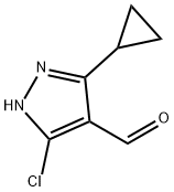 1H-Pyrazole-4-carboxaldehyde, 5-chloro-3-cyclopropyl- 구조식 이미지