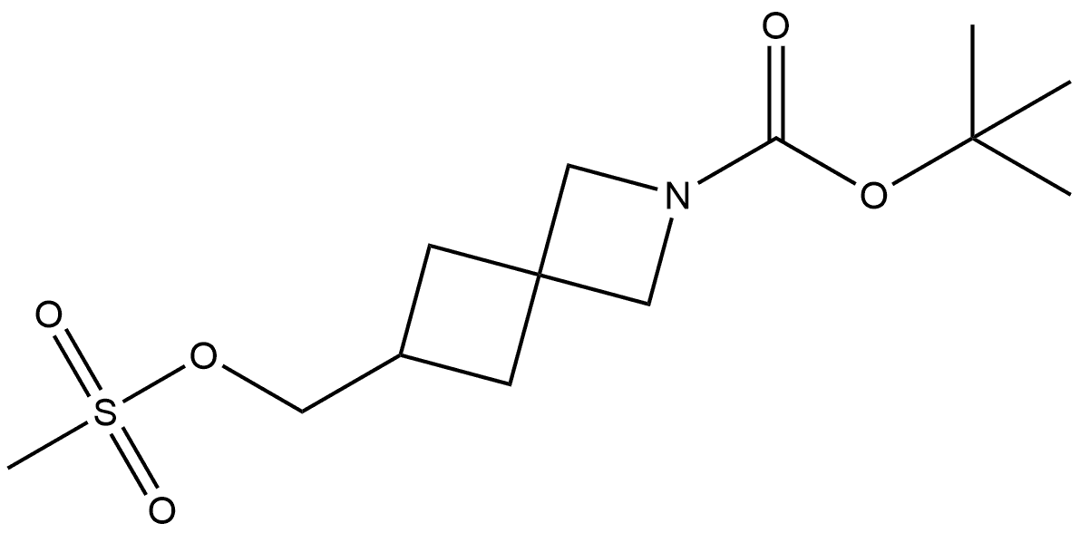 1,1-Dimethylethyl 6-[[(methylsulfonyl)oxy]methyl]-2-azaspiro[3.3]heptane-2-carboxylate Structure