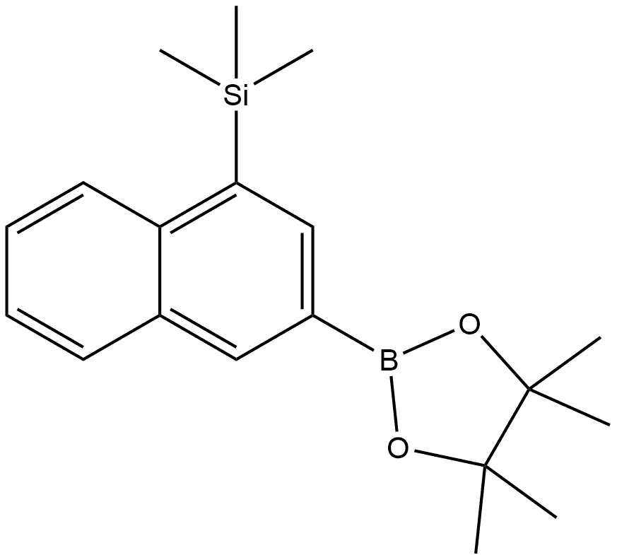 4,4,5,5-Tetramethyl-2-[4-(trimethylsilyl)-2-naphthalenyl]-1,3,2-dioxaborolane Structure