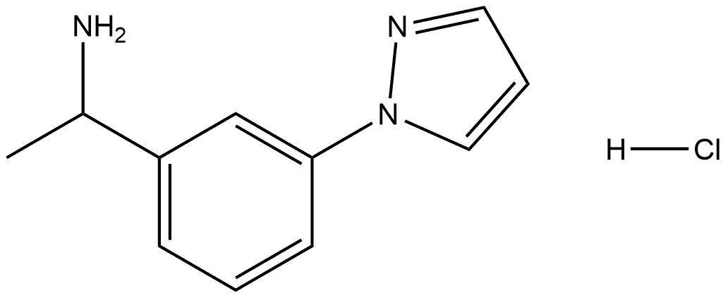 1-(3-(1H-pyrazol-1-yl)phenyl)ethan-1-amine hydrochloride Structure