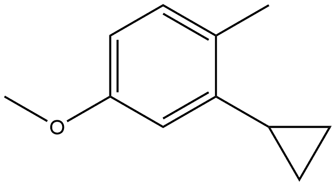 2-Cyclopropyl-4-methoxy-1-methylbenzene Structure