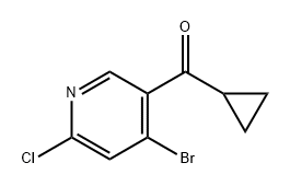 Methanone, (4-bromo-6-chloro-3-pyridinyl)cyclopropyl- Structure