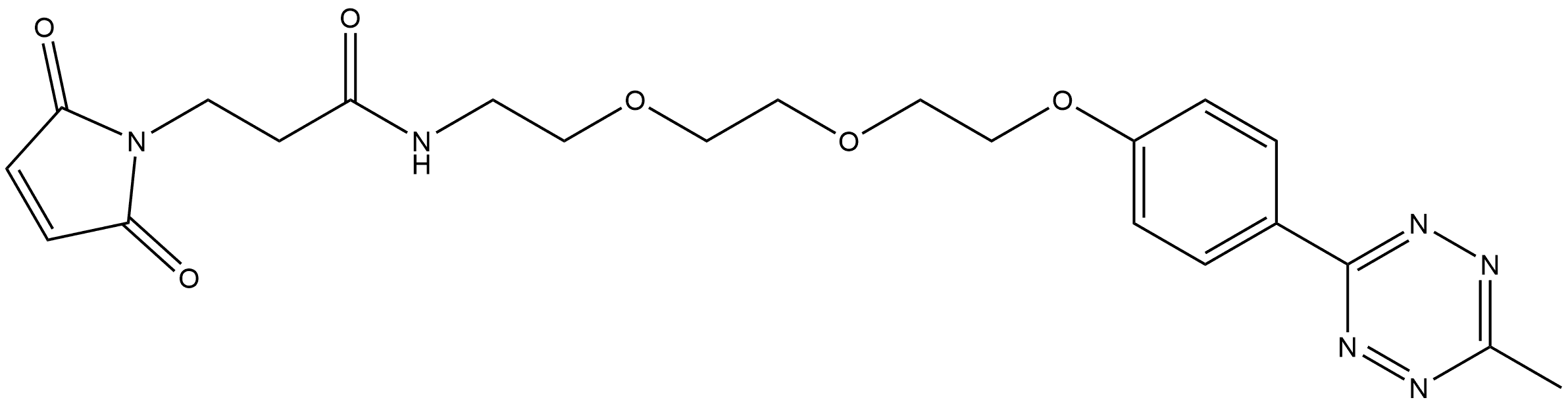 2,5-Dihydro-N-[2-[2-[2-[4-(6-methyl-1,2,4,5-tetrazin-3-yl)phenoxy]ethoxy]ethoxy]ethyl]-2,5-dioxo-1H-pyrrole-1-propanamide Structure