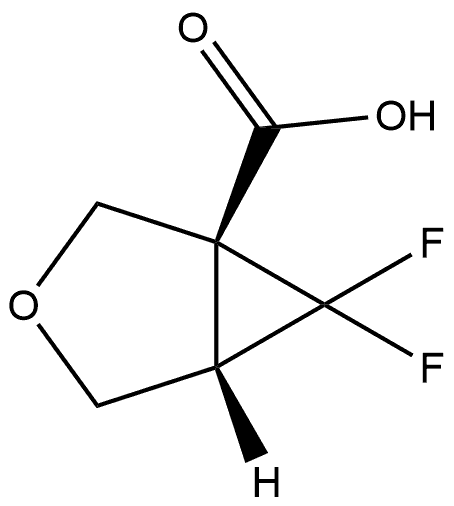 (1S,5R)-6,6-difluoro-3-oxabicyclo[3.1.0]hexane-1-carboxylic acid Structure