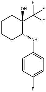 Cyclohexanol, 2-[(4-fluorophenyl)amino]-1-(trifluoromethyl)-, (1R,2R)- Structure