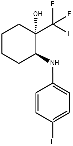 Cyclohexanol, 2-[(4-fluorophenyl)amino]-1-(trifluoromethyl)-, (1S,2S)- Structure