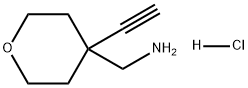 2H-Pyran-4-methanamine, 4-ethynyltetrahydro-, hydrochloride (1:1) Structure