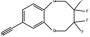 3,3,4,4-tetrafluoro-2,3,4,5-tetrahydro-1,6-benzodio
xocine-8-carbonitrile 구조식 이미지