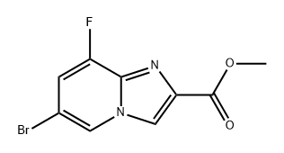 Imidazo[1,2-a]pyridine-2-carboxylic acid, 6-bromo-8-fluoro-, methyl ester Structure
