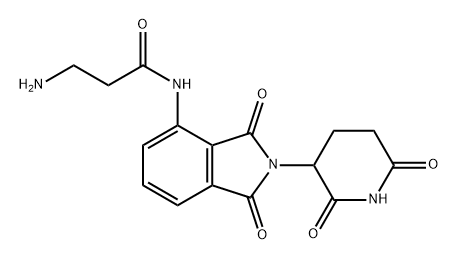 Propanamide, 3-amino-N-[2-(2,6-dioxo-3-piperidinyl)-2,3-dihydro-1,3-dioxo-1H-isoindol-4-yl]- Structure