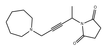 2,5-Pyrrolidinedione, 1-[4-(hexahydro-1H-azepin-1-yl)-1-methyl-2-butyn-1-yl]- 구조식 이미지