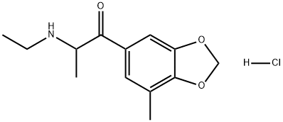 1-Propanone, 2-(ethylamino)-1-(7-methyl-1,3-benzodioxol-5-yl)-, hydrochloride (1:1) Structure