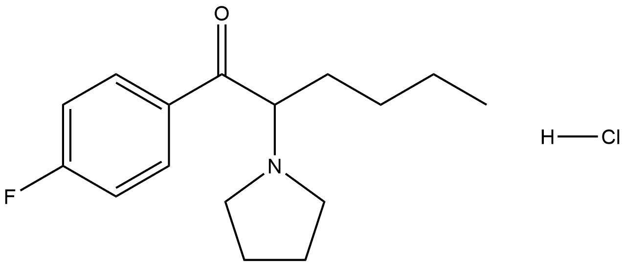 4'-fluoro-α-Pyrrolidinohexanophenone (hydrochloride) Structure