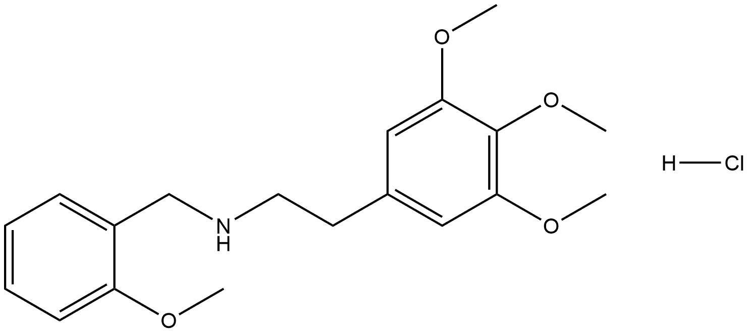 3,4,5-trimethoxy-N-[(2-methoxyphenyl)methyl]-benzeneethanamine,monohydrochloride 구조식 이미지