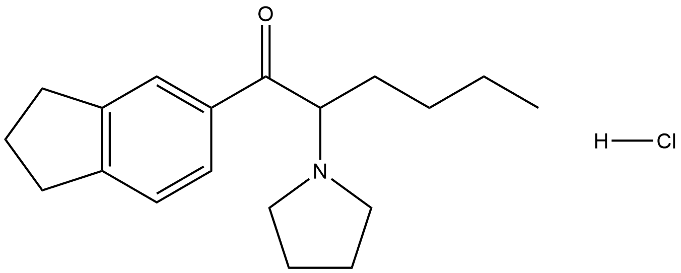 3',4'-trimethylene-α-Pyrrolidinohexanophenone (hydrochloride) Structure