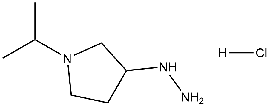 3-Hydrazinyl-1-isopropylpyrrolidine hydrochloride Structure